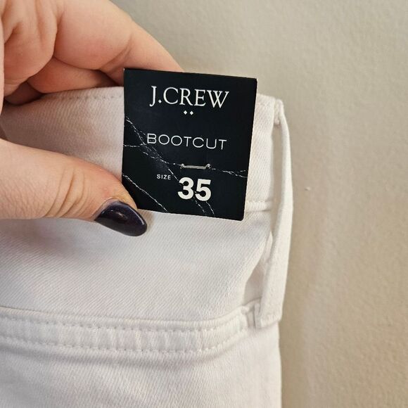 J. Crew Jeans Bootcut White Casual Neutral Factory Denim Trendy - Picture 12 of 16